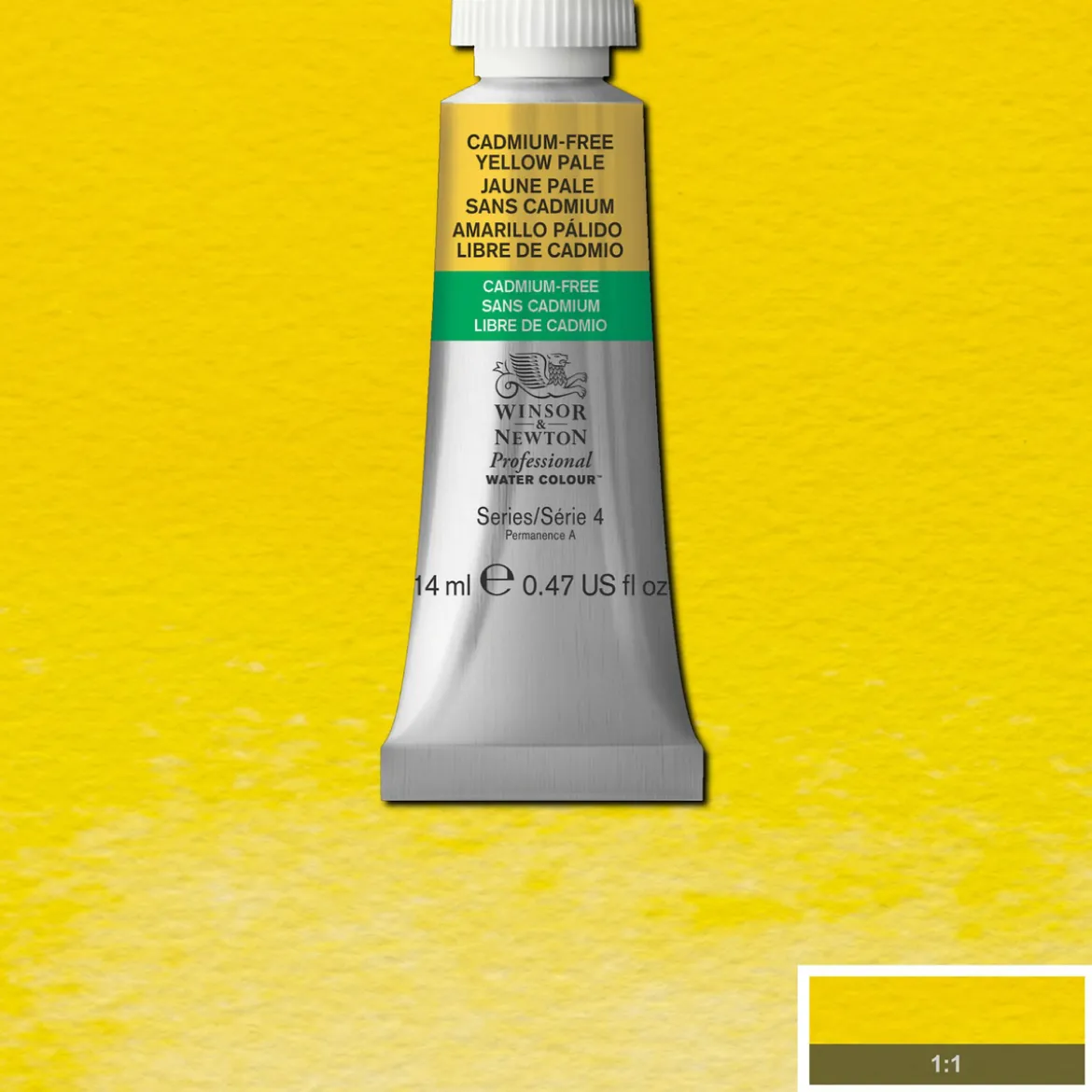 Winsor & Newton Professional akvarellmaling 14 ml Cadmium-Free Yellow Pale 907