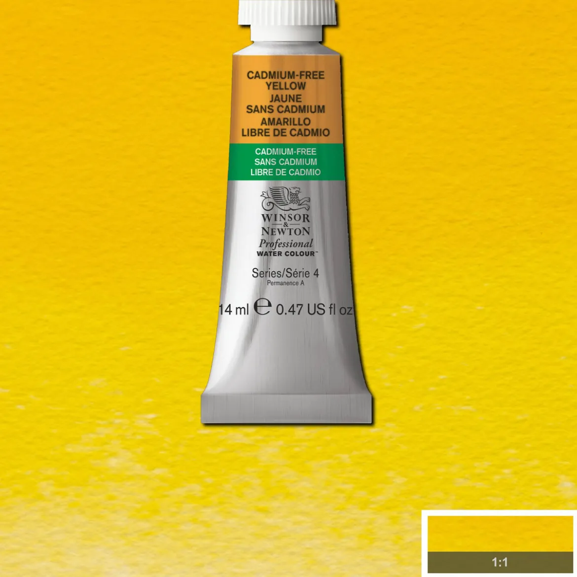 Winsor & Newton Professional akvarellmaling 14 ml Cadmium-Free Yellow 890