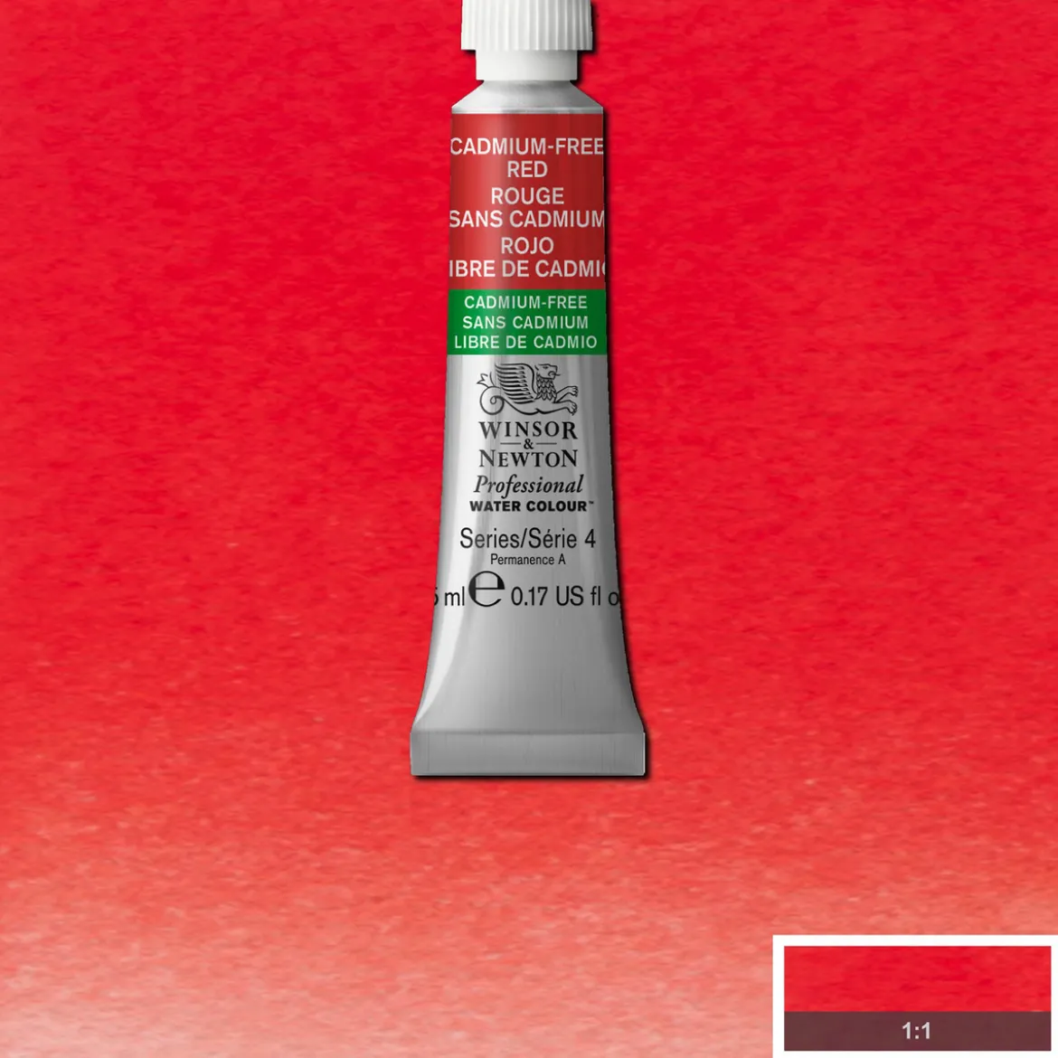 Winsor & Newton Professional akvarellmaling 5 ml Cadmium-Free Red 901