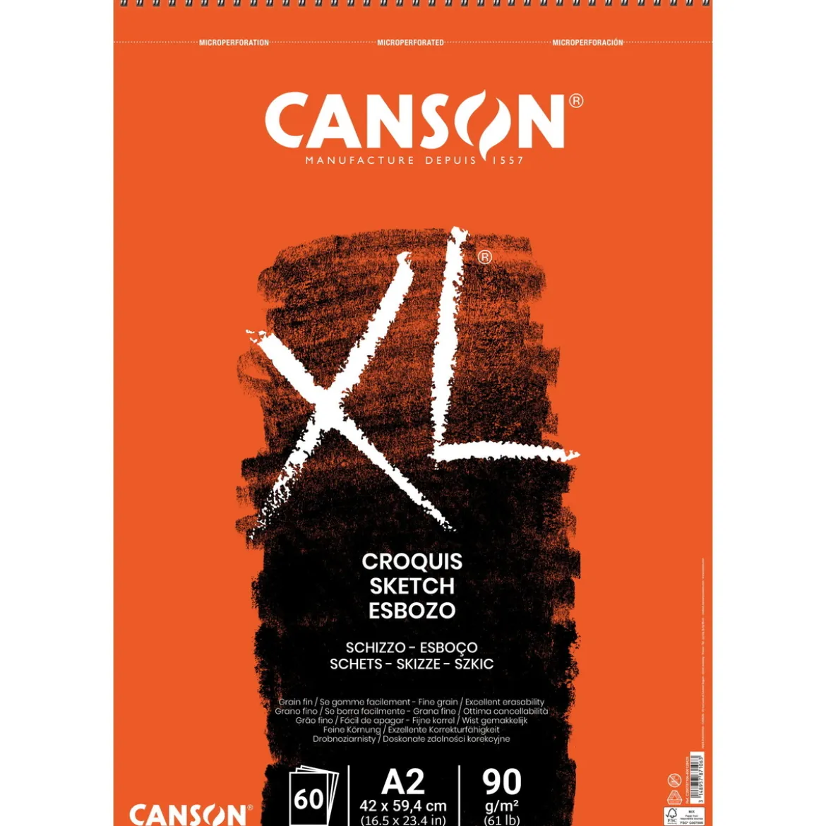 XL Croquis skisseblokk A2 90g