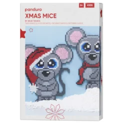 Xmas Mice by Anja Takacs, perle to søte julemus. H 25 cm