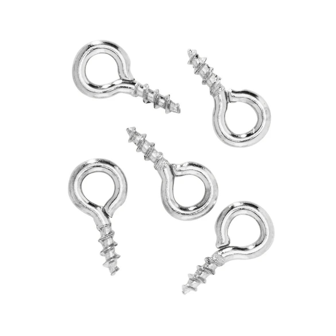 Øyeskruer 8 mm sølv 50 stk.