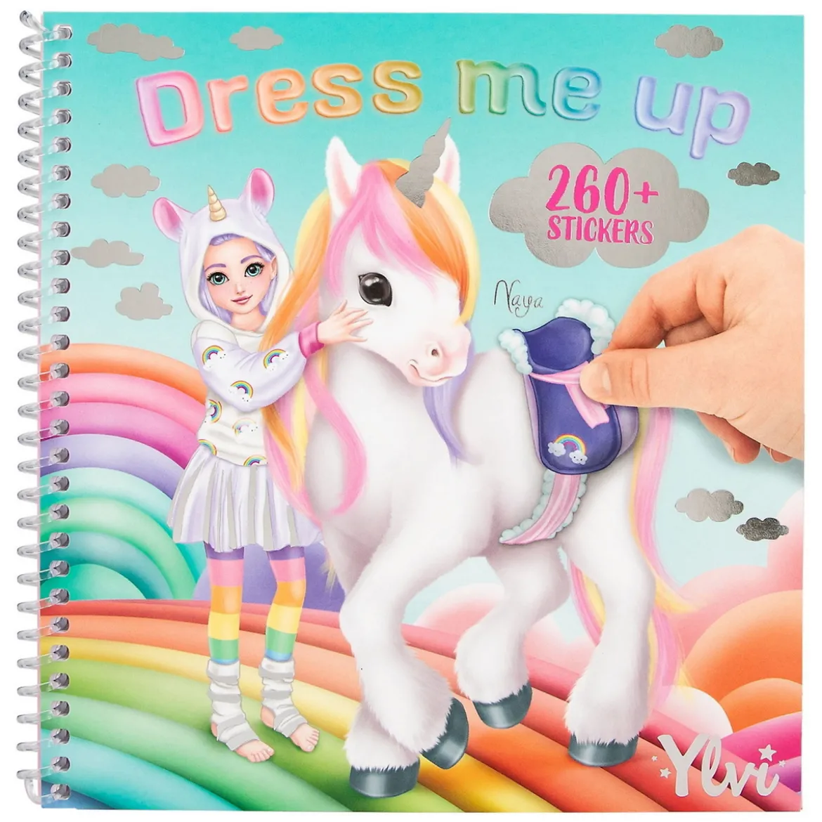 Ylvi klistremerkebok Dress me up med enhjørninger + 260 klistremerker! 24 sider, 17,5×18 cm