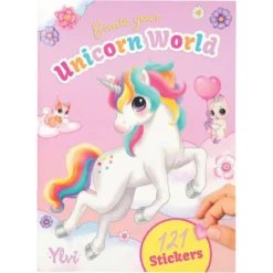 Ylvi Unicorn hobbybok – være kreativ med fortryllende enhjørninger og klistremerker 18×24,5 cm