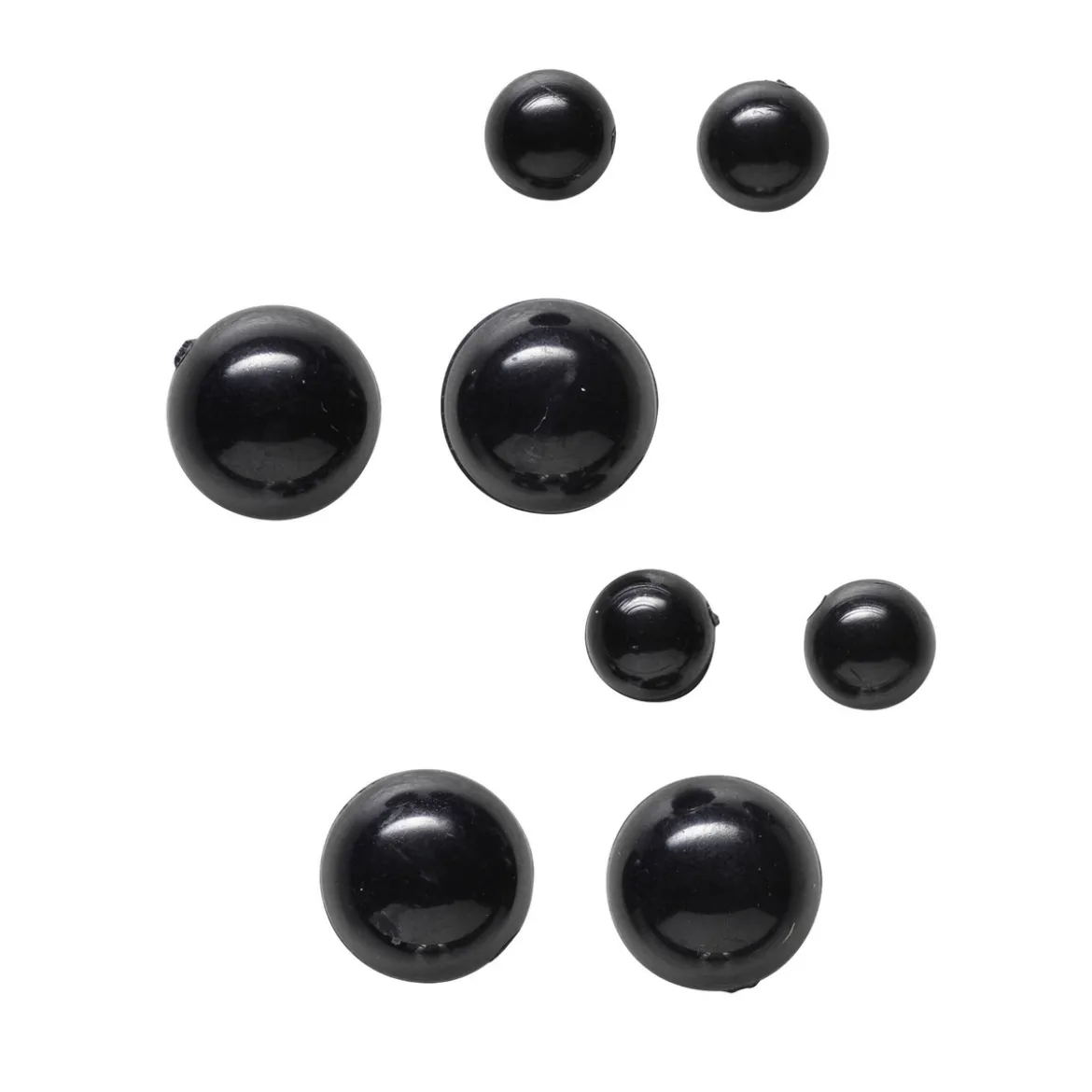 Øyne miks svarte 5 og 8 mm